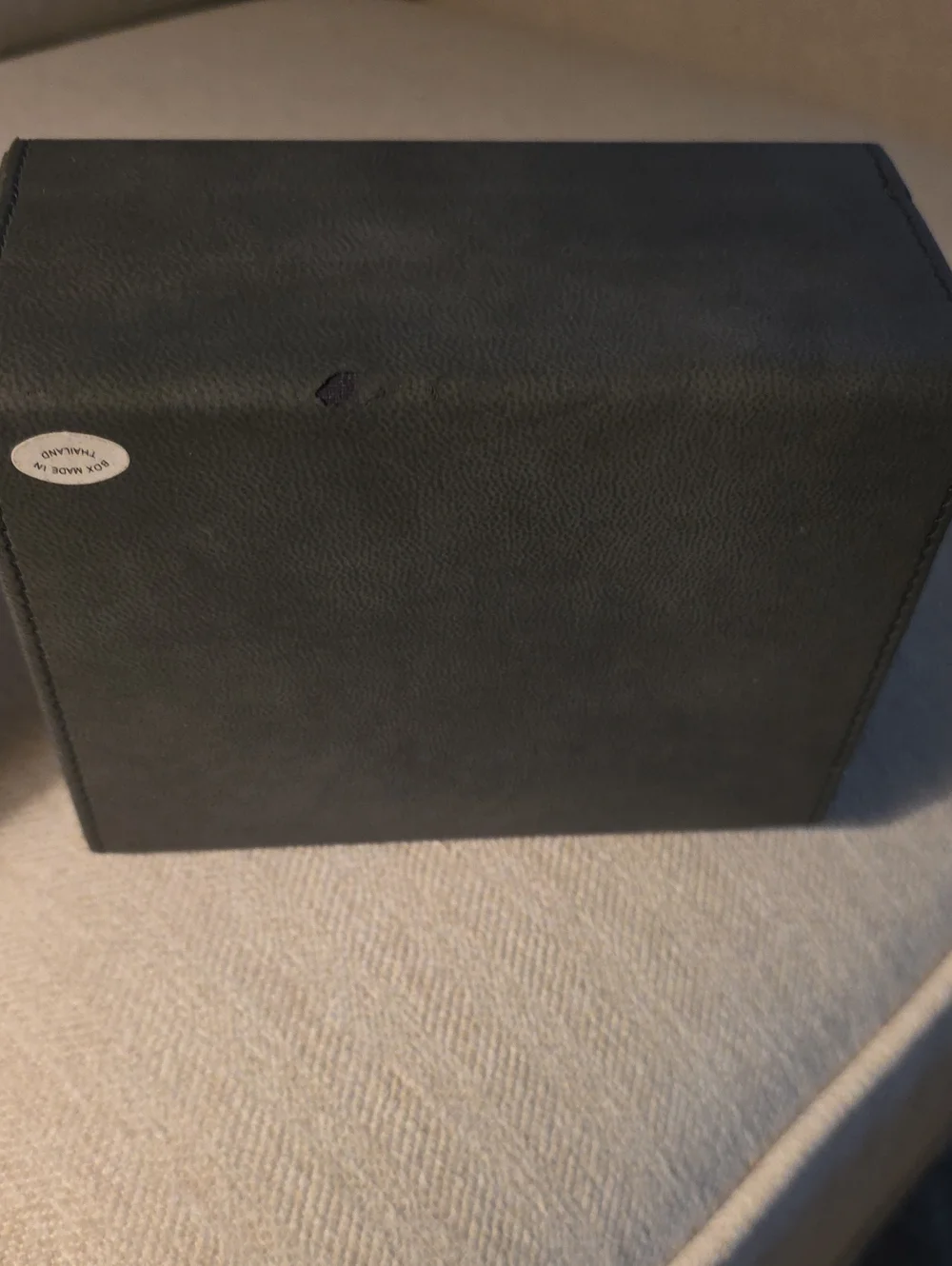 Concord Gray Leather Watch Box with Silver Logo